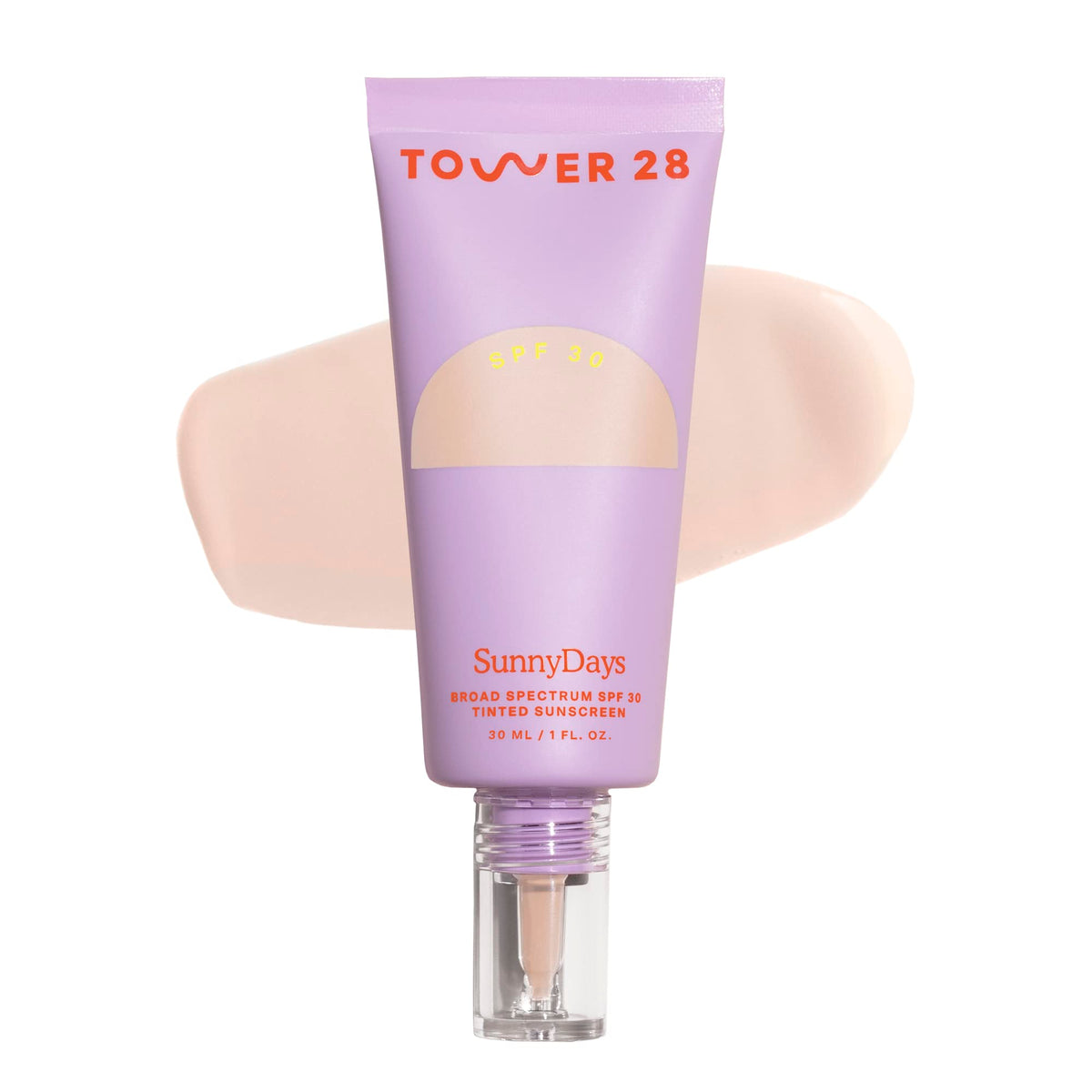 Tower 28 Sunnydays Spf 30 Tinted Mineral Sunscreen, Shade 65 Topanga, 1 Fl Oz For Sensitive Skin