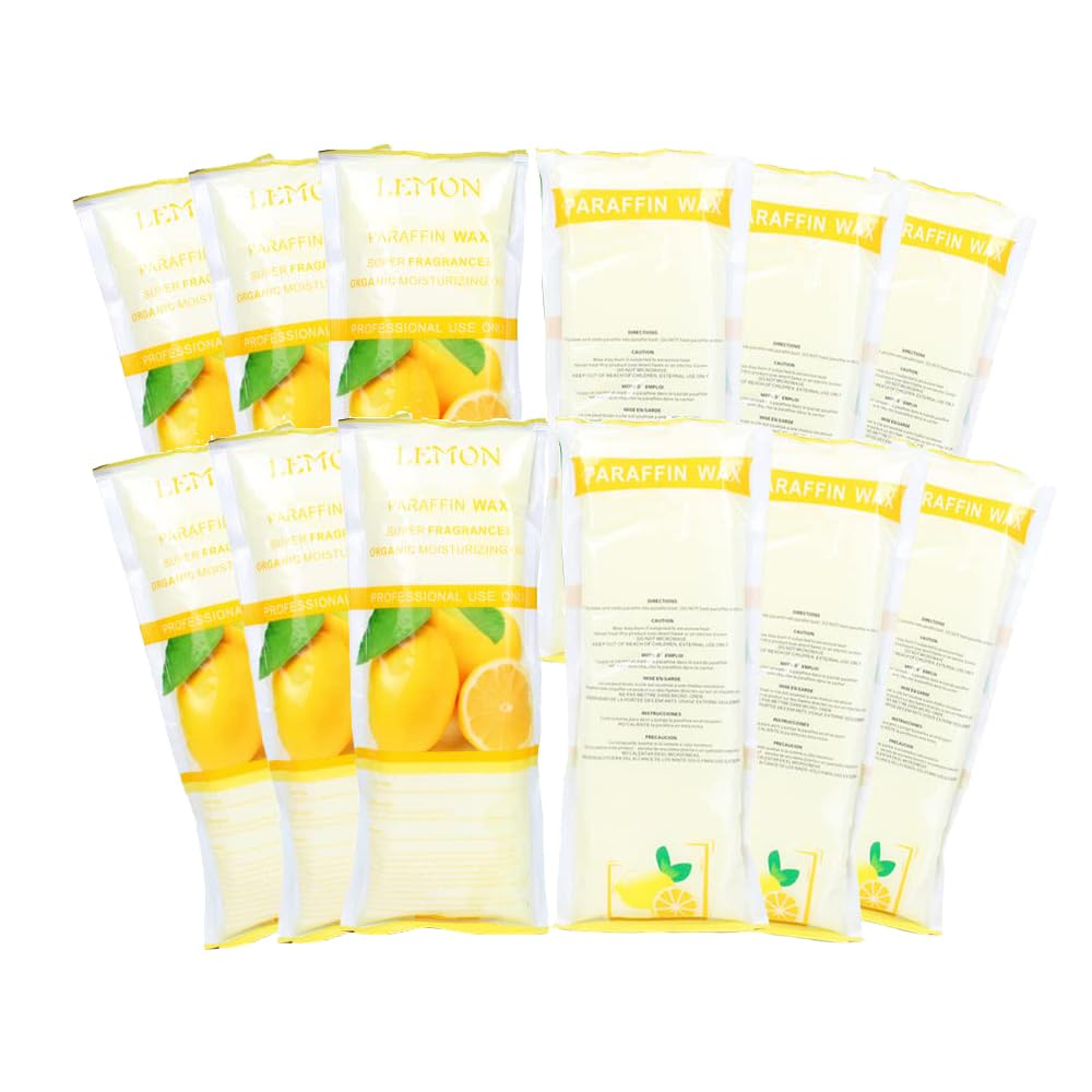 Toyar Lemon Scented Paraffin Wax Beads - 12 Pack For Moisturizing Hand & Feet Care