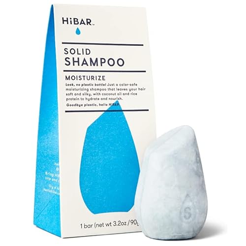 Hibar Moisturizing Shampoo Bar For Dry, Frizzy Hair - Vegan, Plastic-Free, With Coconut Oil & Vitamin B5