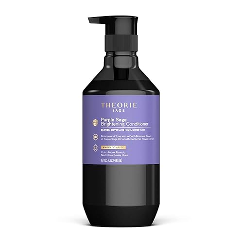 Theorie Purple Sage Brightening Conditioner For Blonde & Grey Hair - 400Ml, Eliminates Brassiness