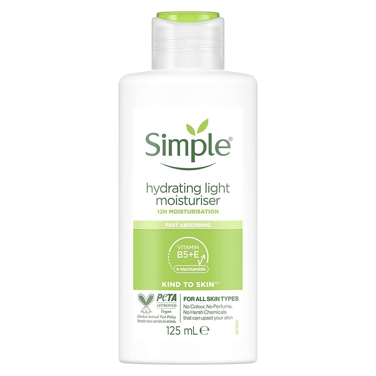 Simple Hydrating Light Moisturizer, 4.2 Fl Oz - Lightweight & Refreshing Daily Hydration