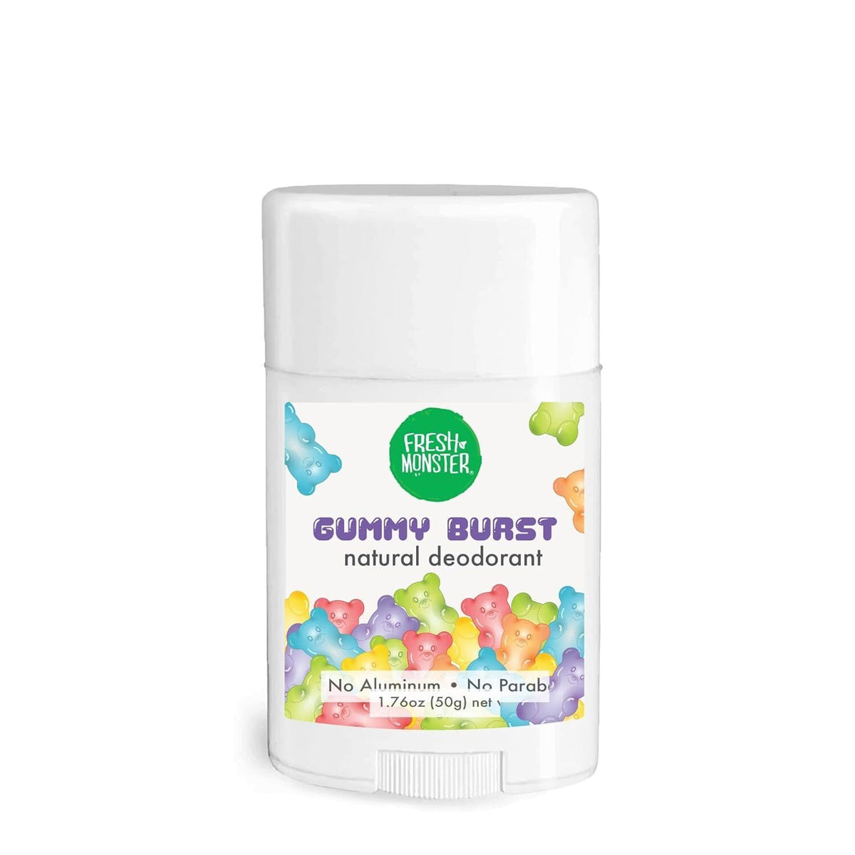 Fresh Monster Kids & Teens Natural Deodorant, Aluminum & Paraben Free, Gummy Burst, 1.76Oz