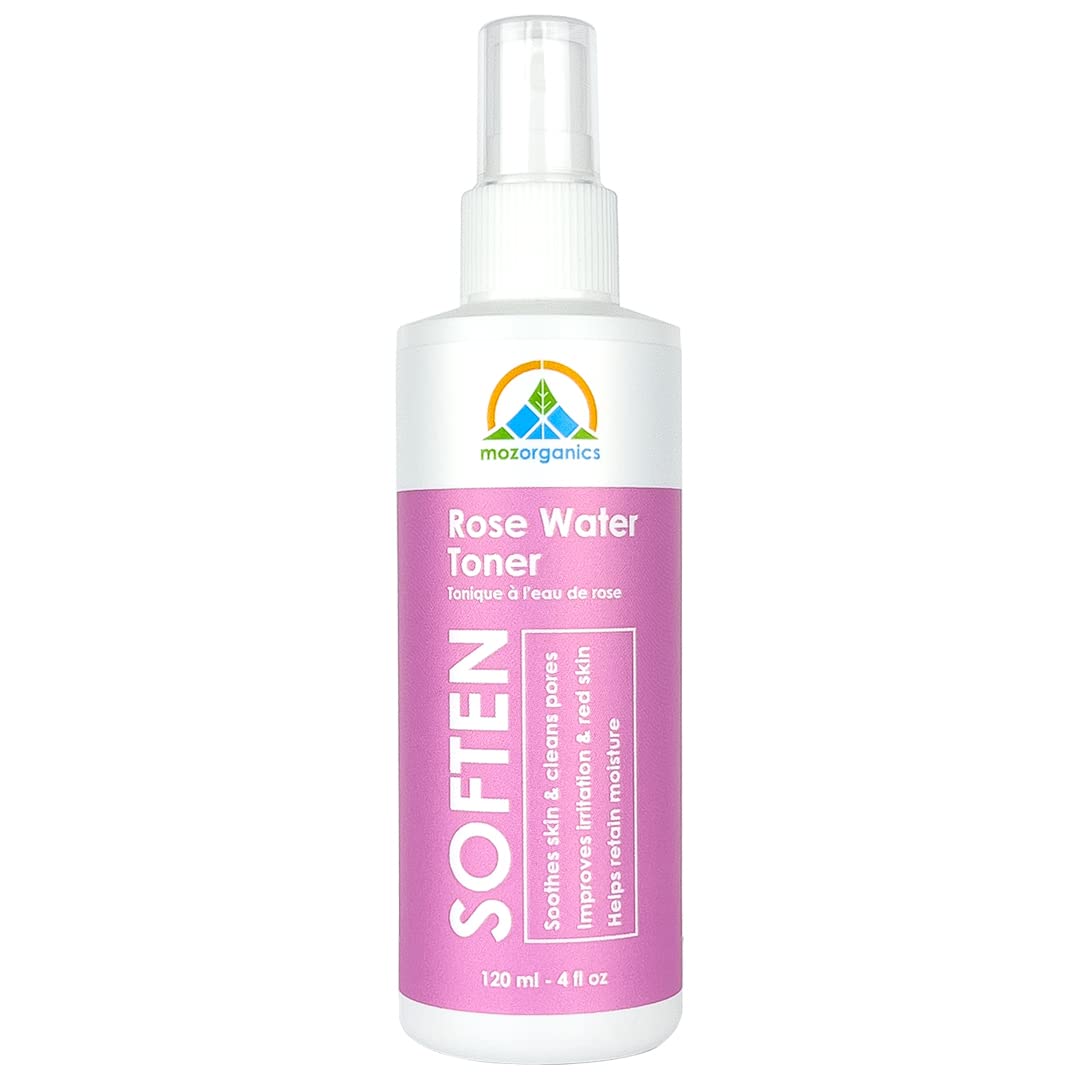 My Organic Zone Rose Water Toner - Hydrating & Alcohol-Free Face & Hair Spray, 4 Fl. Oz.