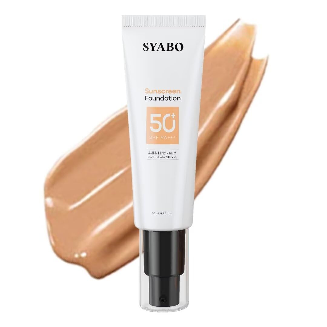 Syabo Tinted Face Sunscreen Spf 50, Hydrating Uv Protection, Lightweight 1.7Oz, Buff Color