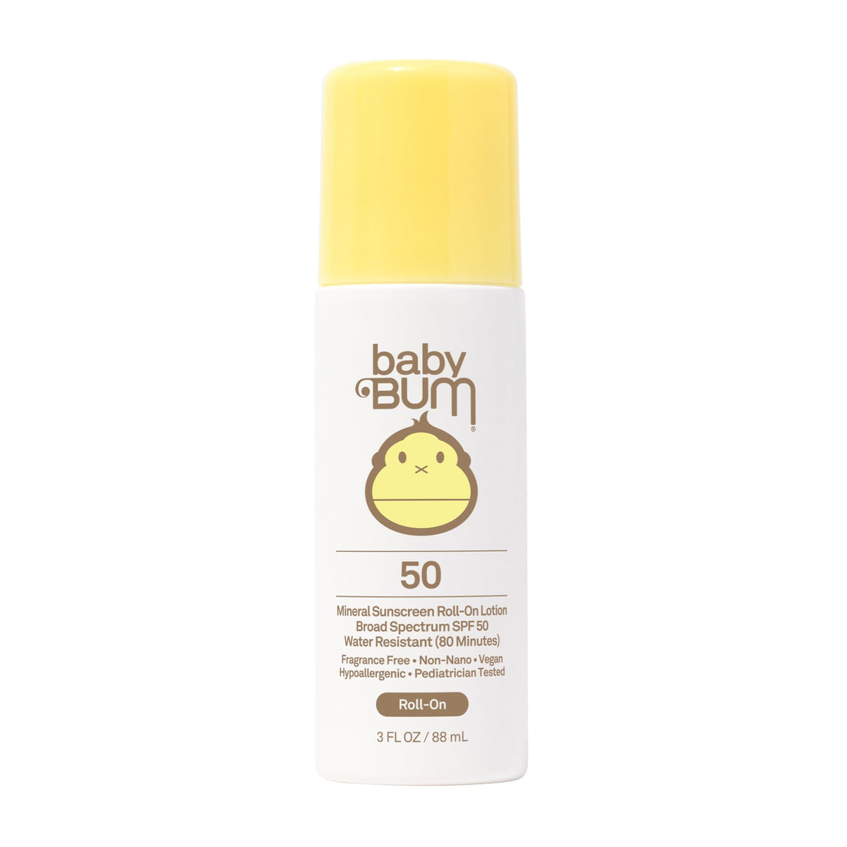 Sun Bum Baby Bum Spf 50 Roll-On Sunscreen, Vegan, Broad Spectrum Uva/Uvb, 3 Fl Oz