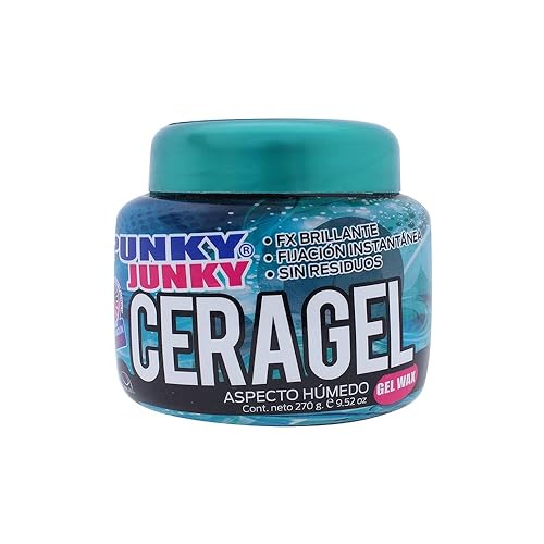 Punky Junky Cera Gel Fx Brillante Gel Wax, 9.52oz - Ultimate Shine & Hold Hair Styling Wax