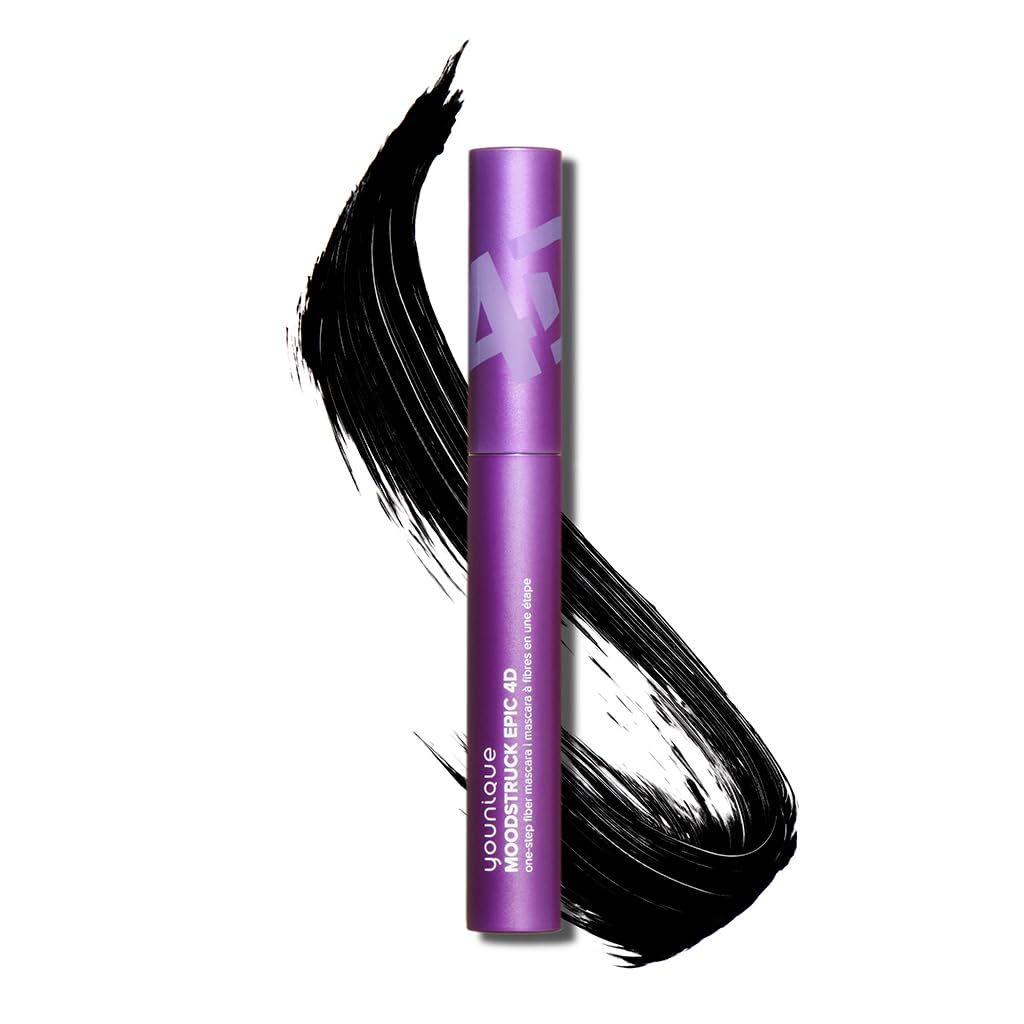 Younique Moodstruck Epic 4D Fiber Lash Mascara - Black, Long Lasting, Volume & Length, 