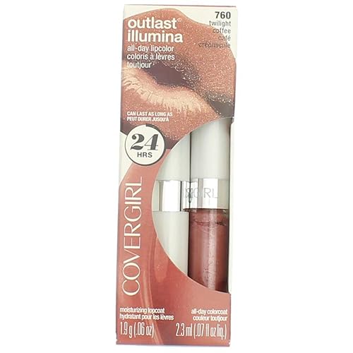 Covergirl Outlast All Day Lipcolor 760 Twilight Coffee, Medium Cool, 0.07 Fl Oz