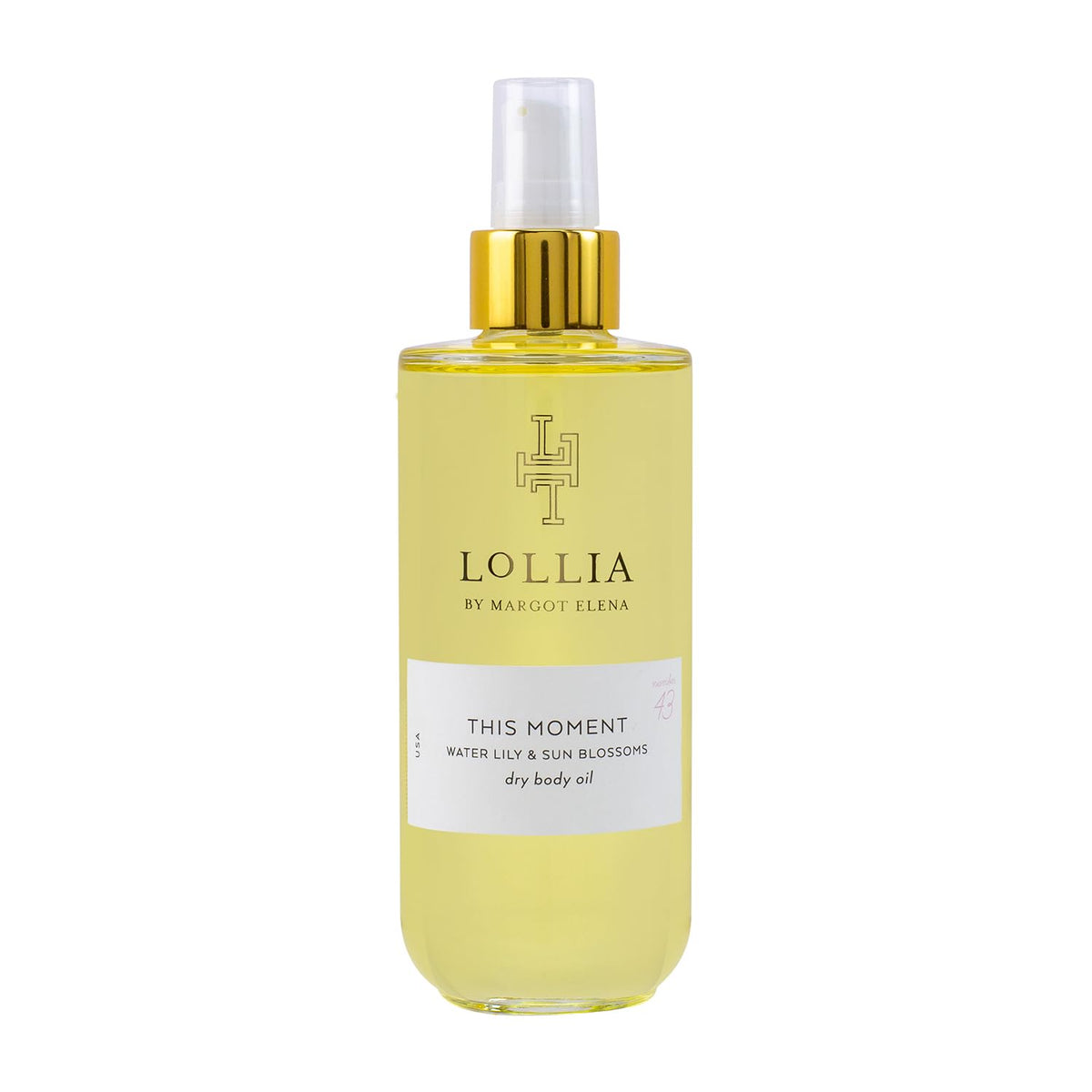 Lollia This Moment Dry Body Oil 6.8 Fl Oz - Water Lily & Sun Blossoms, Moisturizing For All Skin