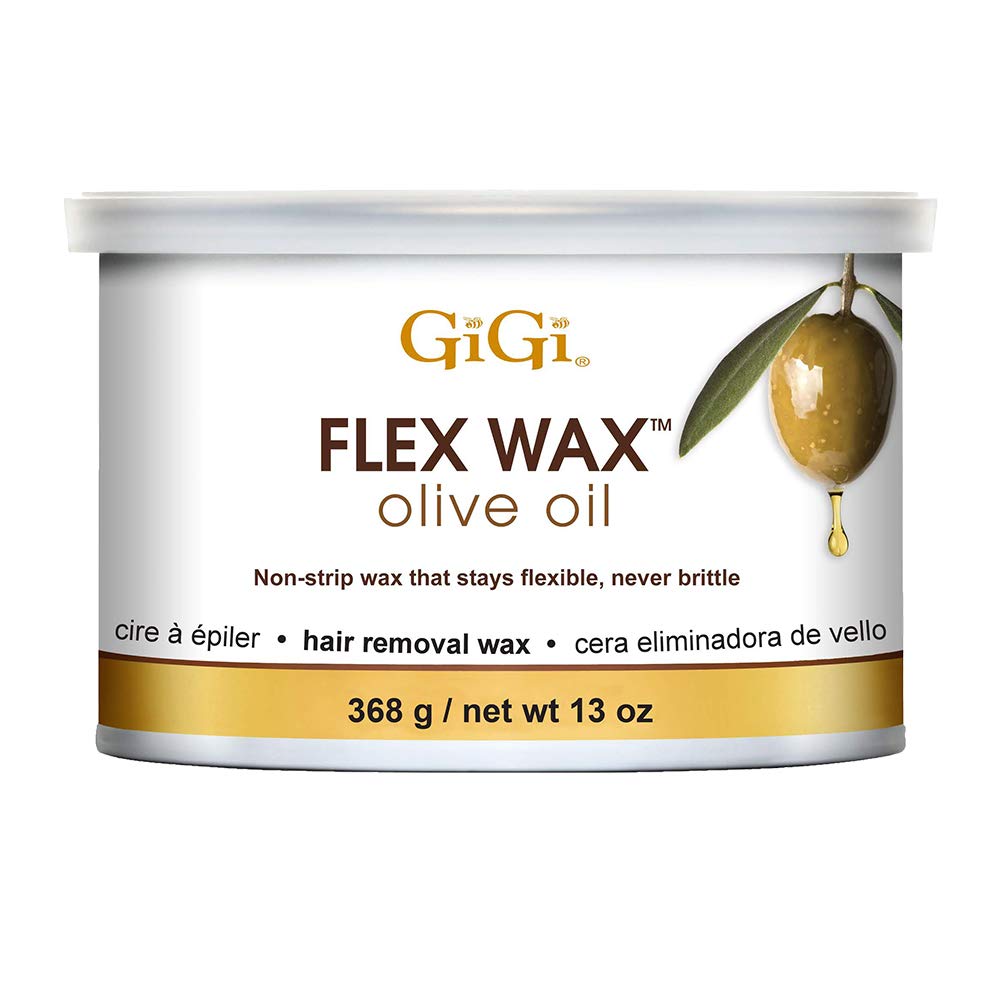 Gigi Olive Oil Flex Wax Hair Removal Wax - 13 Oz, Smooth Skin, Easy Application