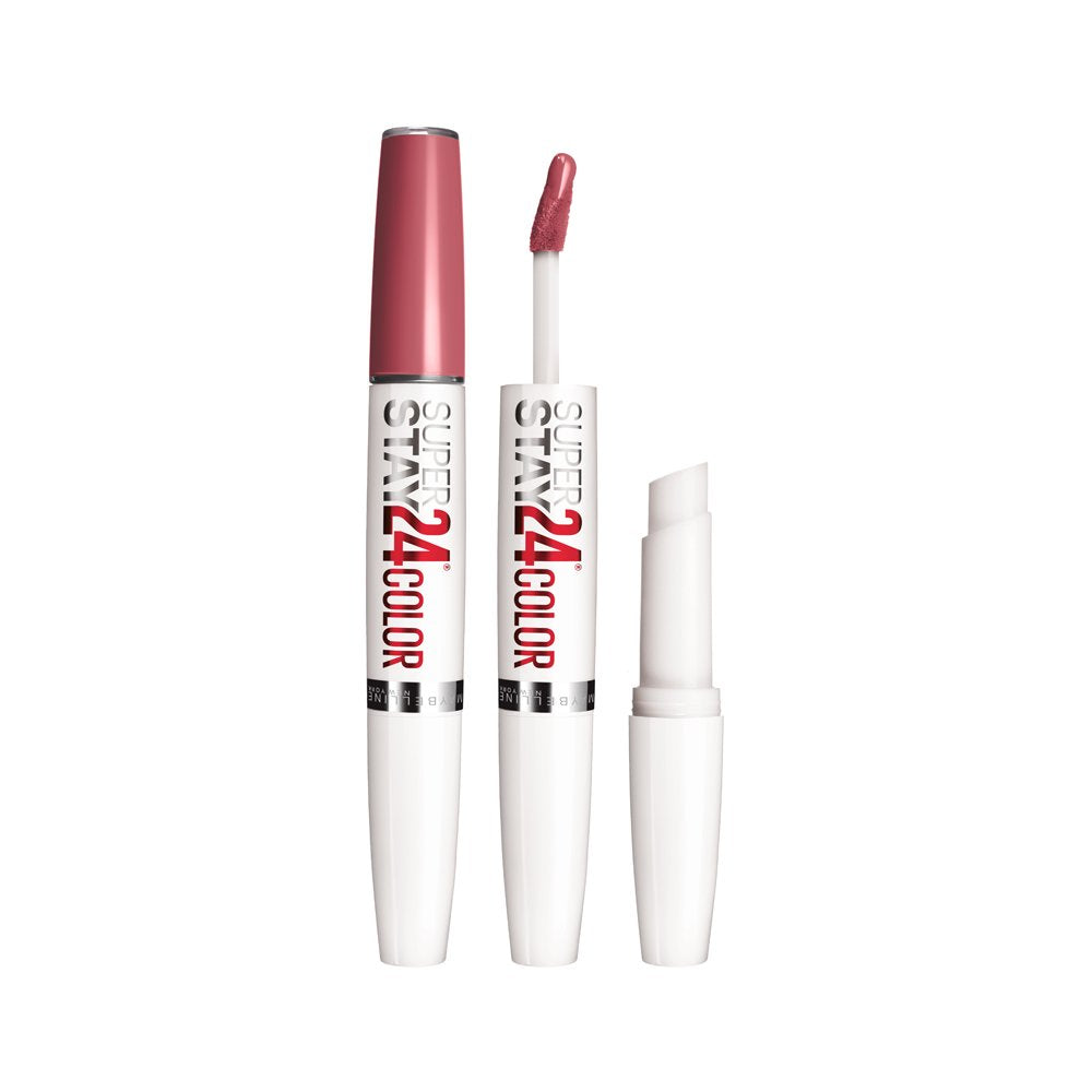 Maybelline Superstay 24 Lipcolor, Perpetual Plum 055 - Long-Lasting 2-Step Lipstick, 1 Count