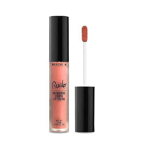 Rude Notorious Rich Long Liquid Lip Color - Obscene Gesture, Clementine, 0.1 Oz