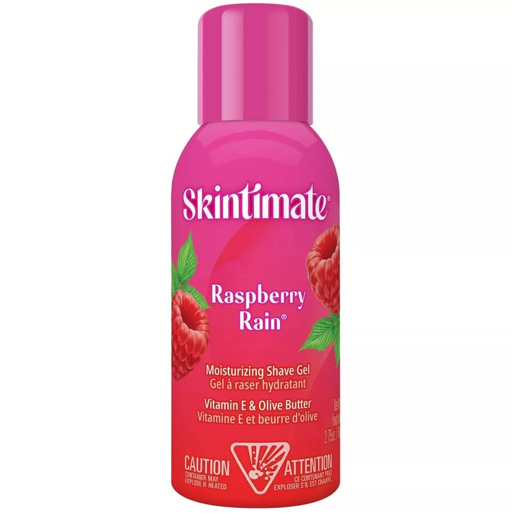 Skintimate Raspberry Rain Moisturizing Shave Gel For Women With Vitamin E - 2.75 Oz