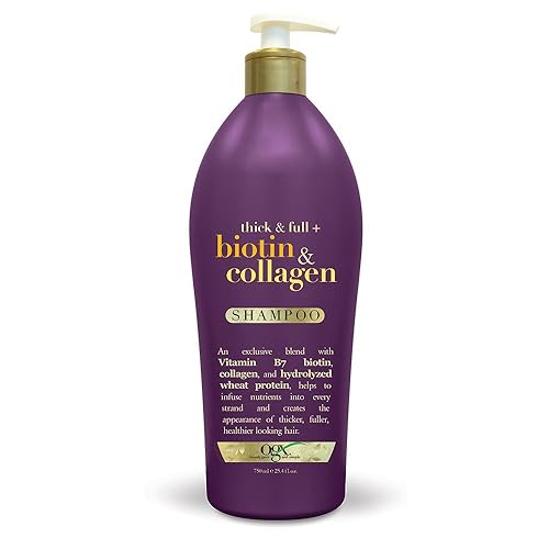 Ogx Thick & Full Biotin & Collagen Shampoo, 25.4 Oz, Paraben & Sulfate Free, Nourishing