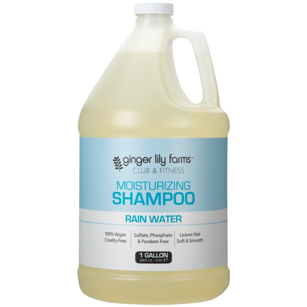 Ginger Lily Farms Vegan Moisturizing Shampoo, Rain Water Scent, 128 Fl Oz Refill, All Hair Types