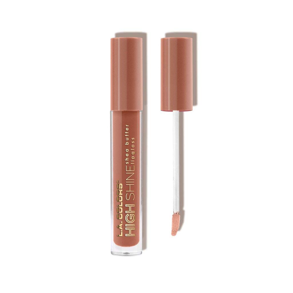 L.A. Colors High Shine Shea Butter Lip Gloss - Dollface, 0.14 Ounce, Moisturizing Shine