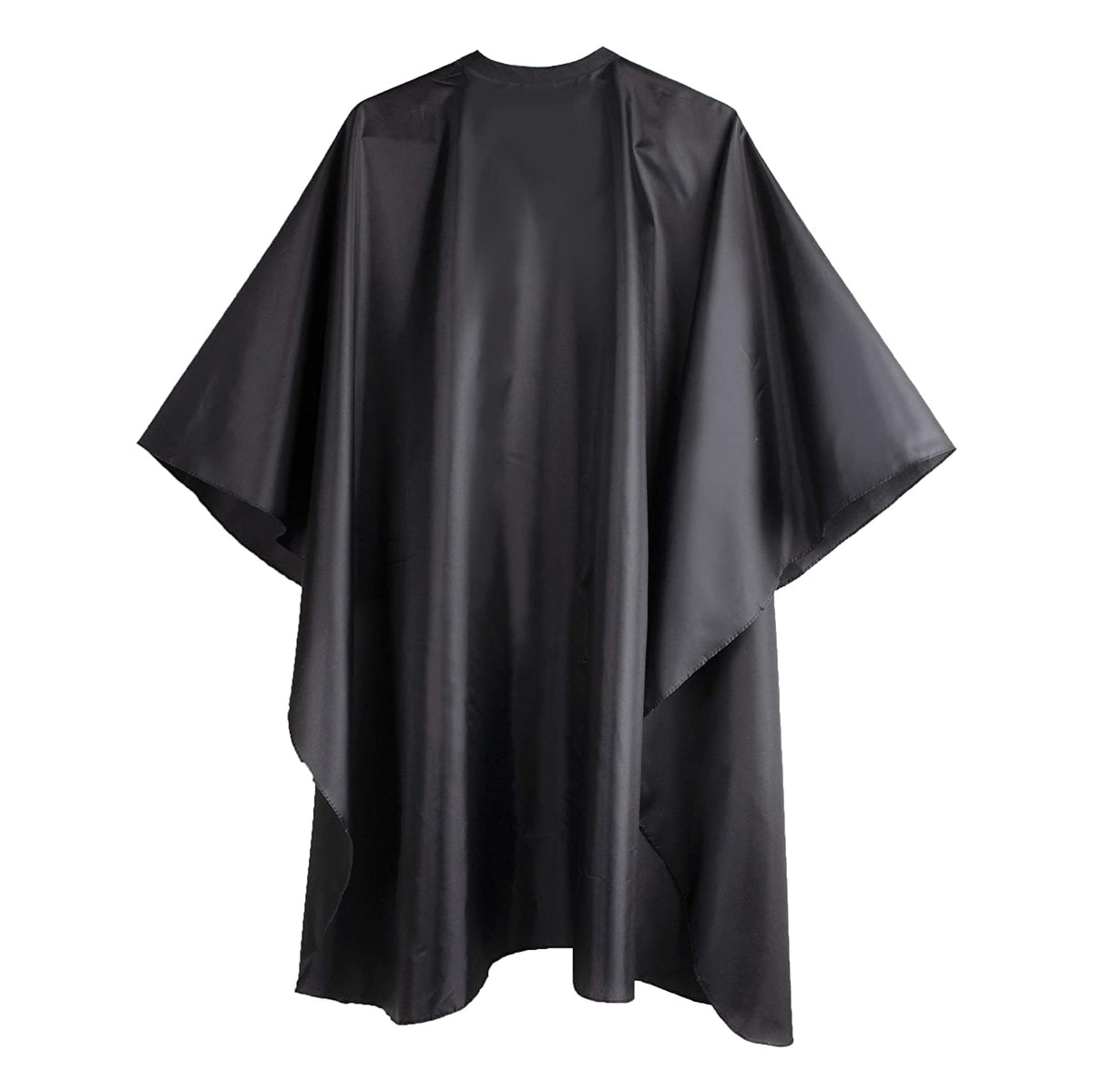 Delkinz Waterproof Barber Cape - Adjustable Snap Closure, 51X59 Inch, Black, Unisex Hair Cutting