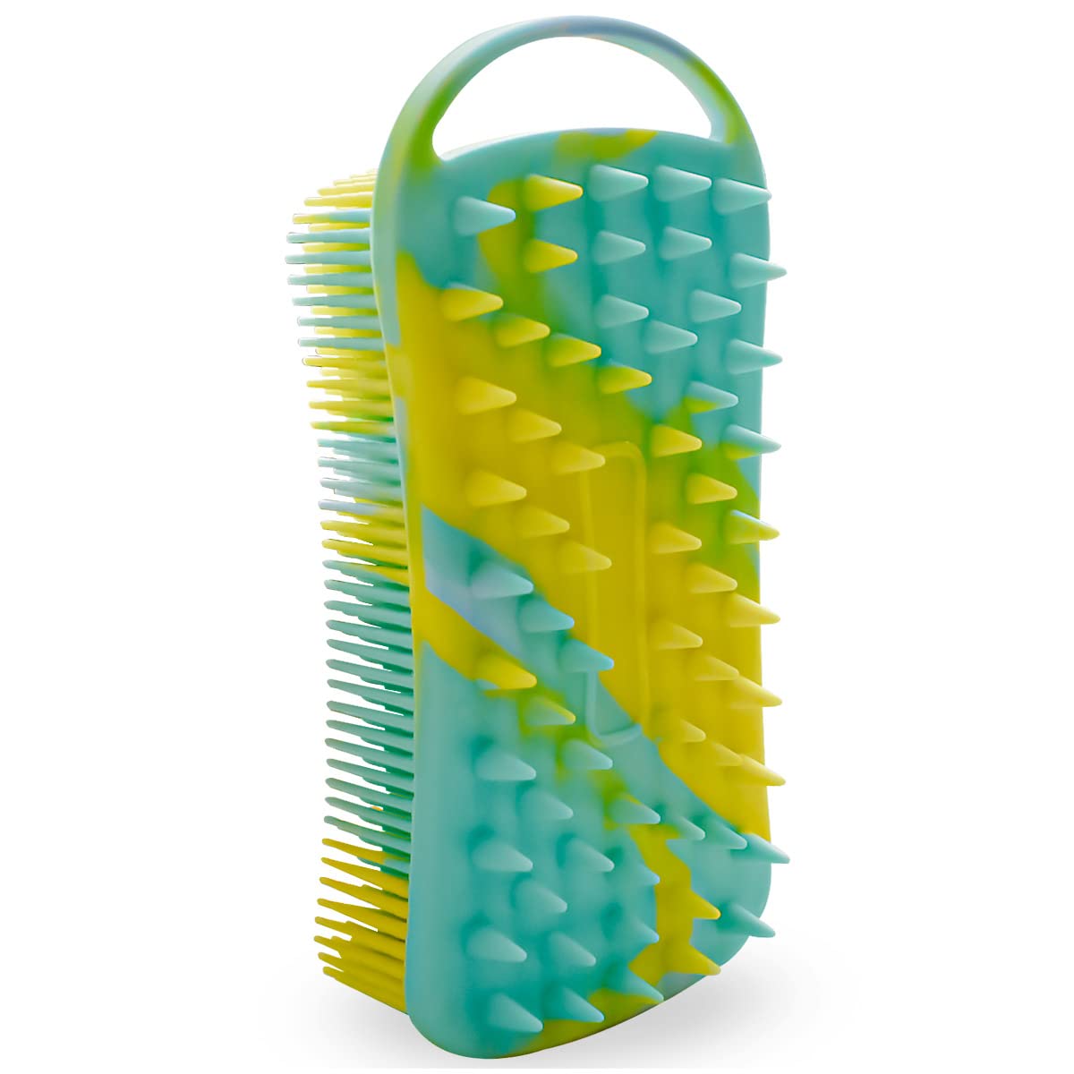 Ttsam Silicone Body Scrubber & Scalp Massager - Gentle Exfoliating Brush In Camouflage Green