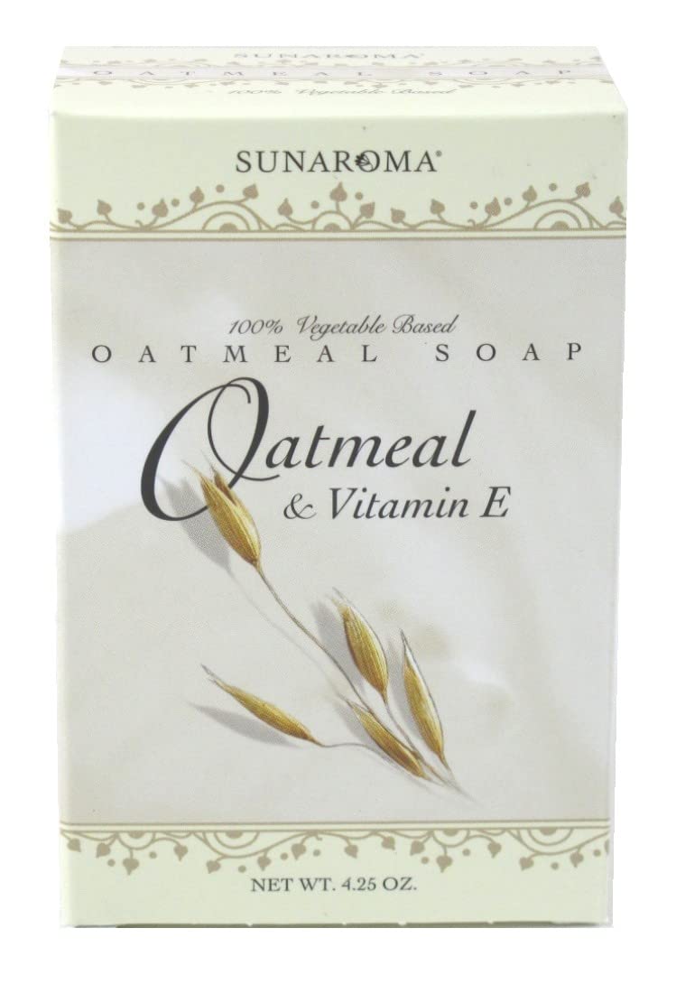 Sunaroma Oatmeal & Vitamin E Soap Bar - 4.25 Oz, Pack Of 3, Moisturizing Skincare