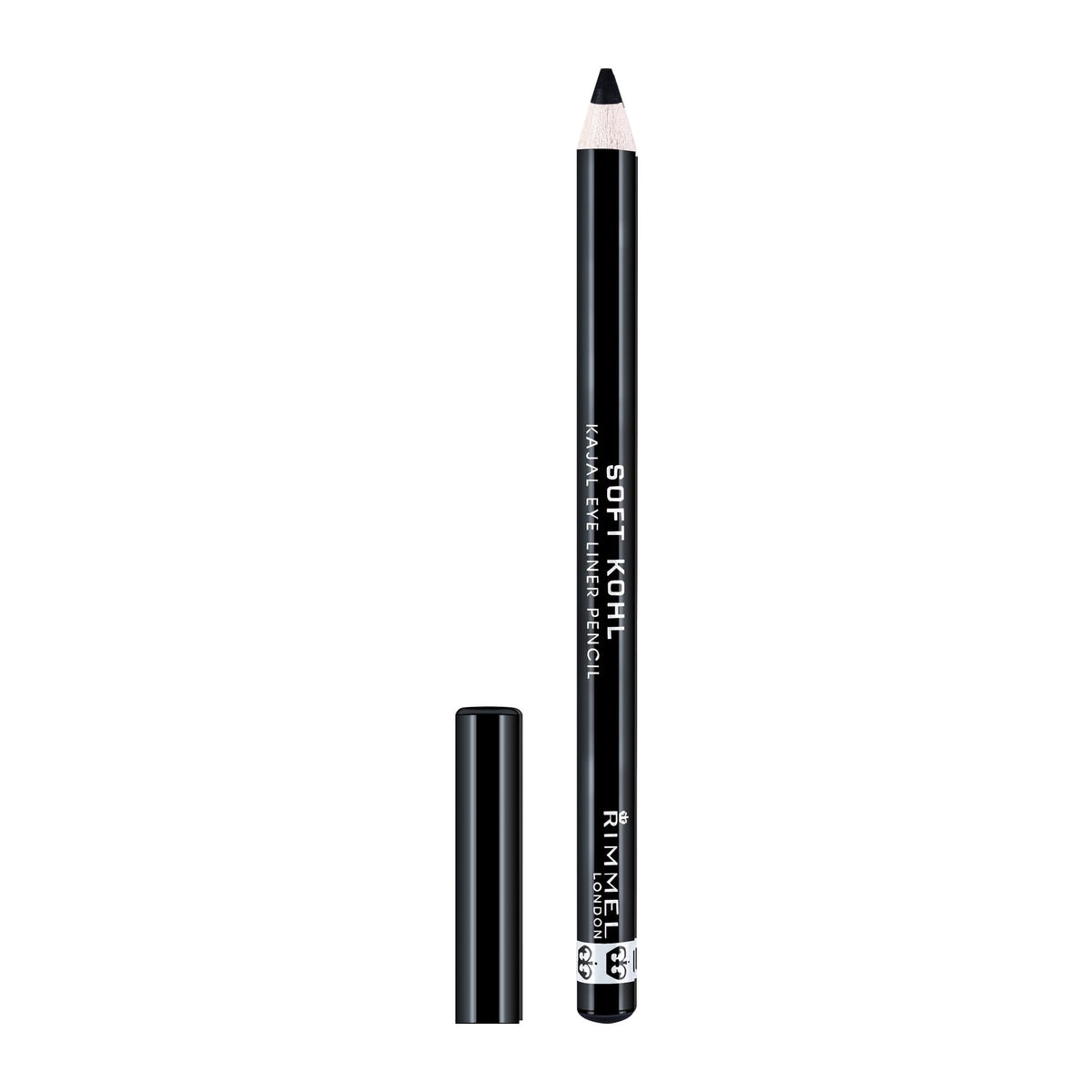 Rimmel London Soft Kohl Kajal Eyeliner Pencil - Jet Black, Blendable, Long-Wearing, 0.04Oz