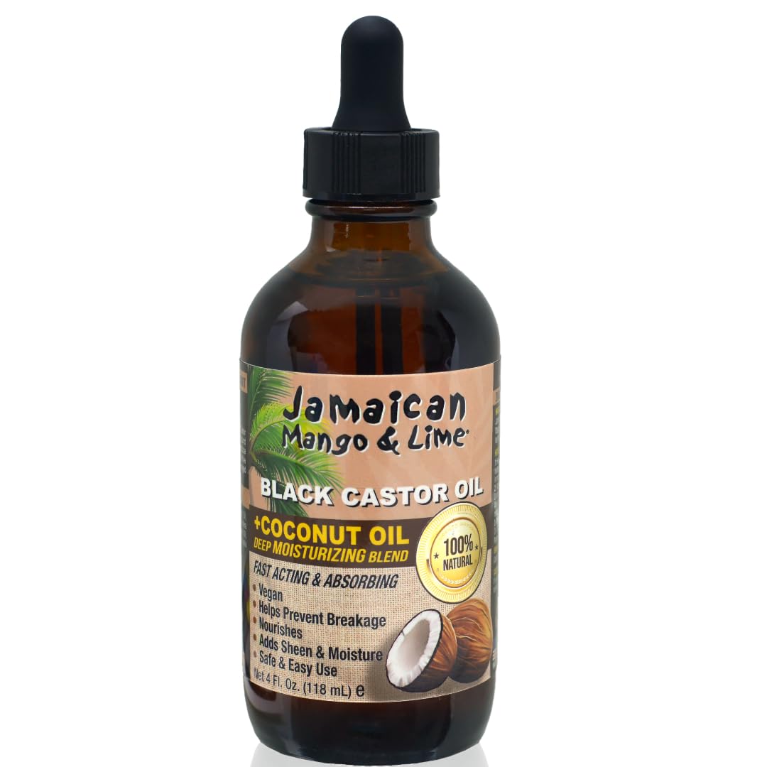 Jamaican Mango Black Castor Oil With Coconut, 4 Fl Oz - Natural Hair & Skin Moisturizer