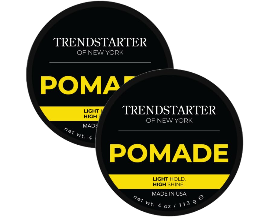 Trendstarter Classic Pomade 4Oz Pack Of 2 - Light Hold, High Shine, Water-Based Hair Styling