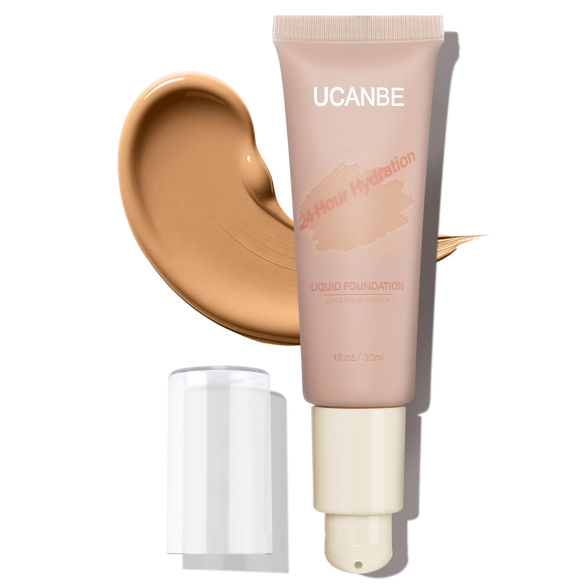 Ucanbe Matte Liquid Foundation, Full Coverage, Waterproof, Soft Tan, 1.83 Oz For Oily Skin