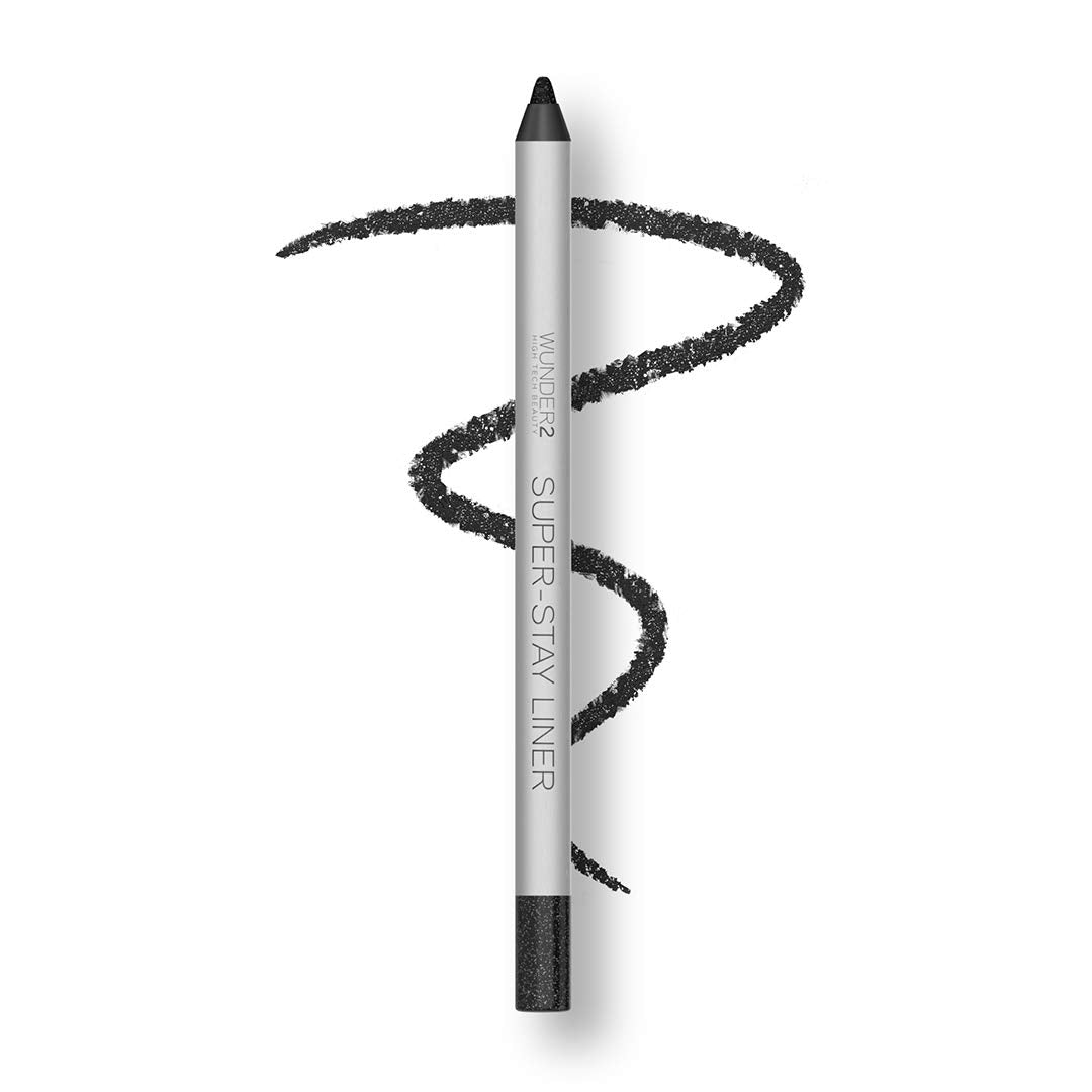 WUNDERBROW Wunder2 Super-Stay Waterproof Eyeliner Pencil, Long Lasting Glitter Black