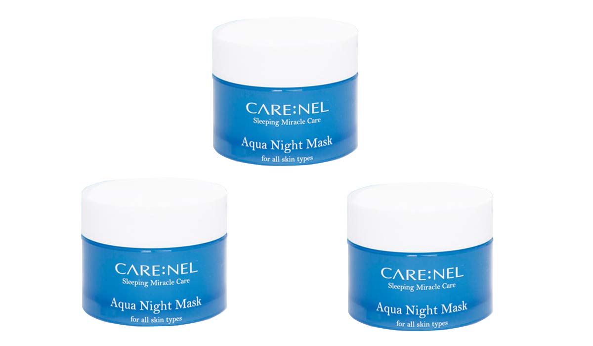 Care:Nel Korean Beauty Aqua Night Mask - 3 Pack Water Sleeping Masks For Acne & Wrinkles