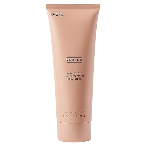 Versed Aha Exfoliating Body Scrub & Mask - Lactic & Glycolic Acid, Vegan, 6 Fl Oz