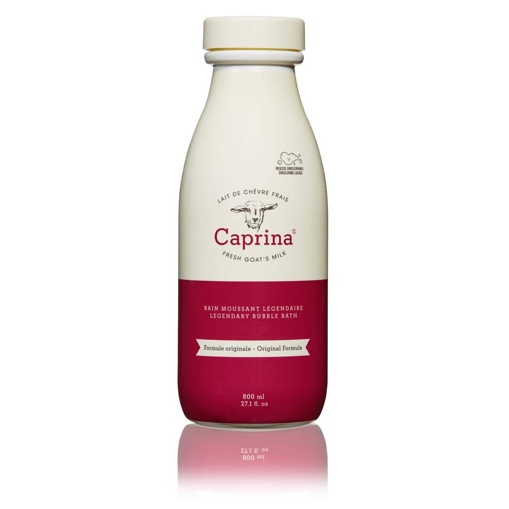 Caprina By Canus Goat Milk Bubble Bath, Moisturizing Soap, Red, 27.1 Fl Oz