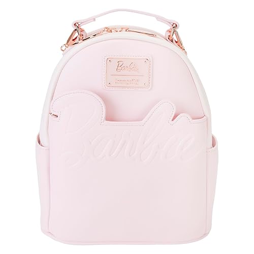 Loungefly Rose Gold Logo Convertible Backpack - Chic Faux Leather Style, One Size