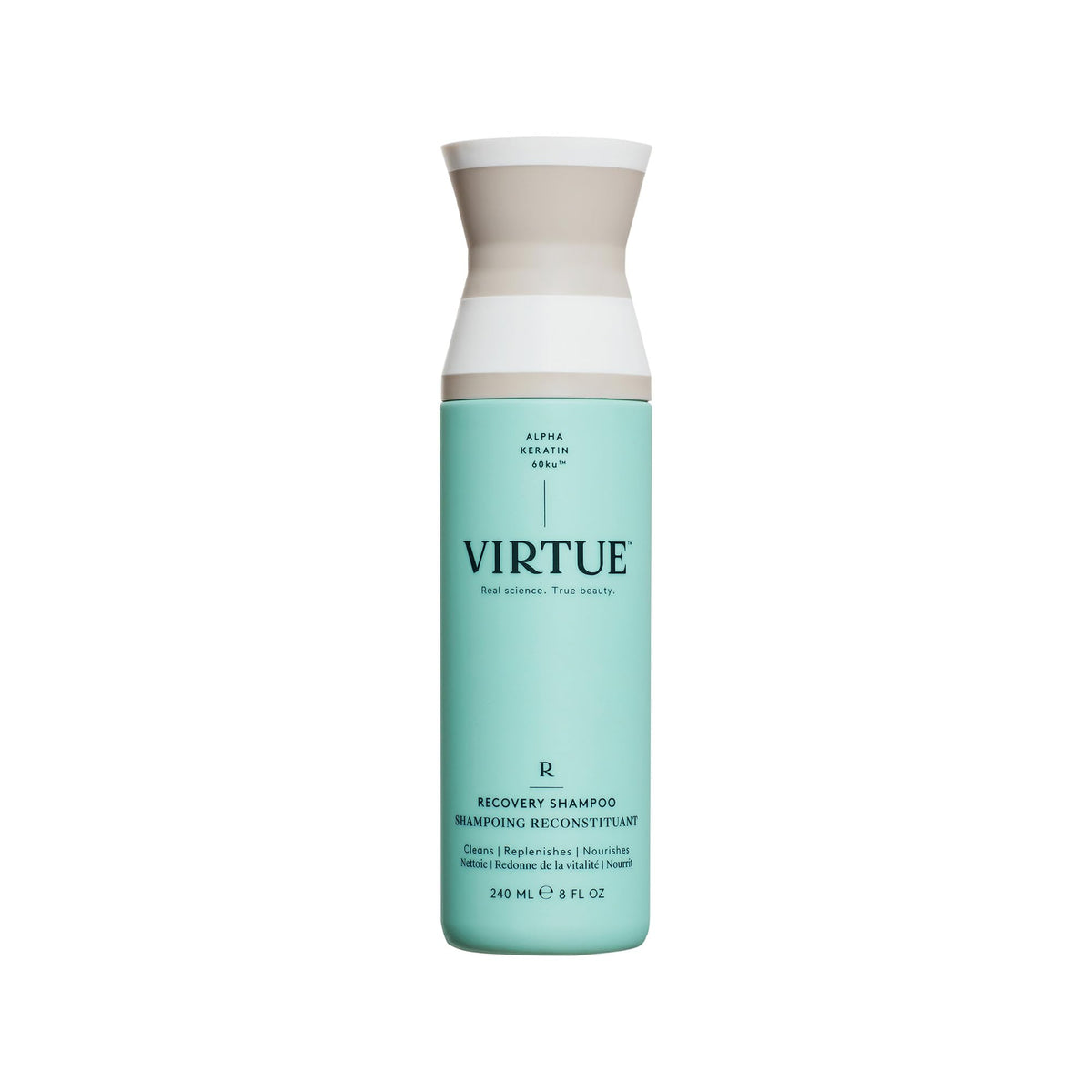 Virtue Recovery Sulfate Free Shampoo With Keratin & Baobab Oil For Damaged Hair, 8 Fl Oz