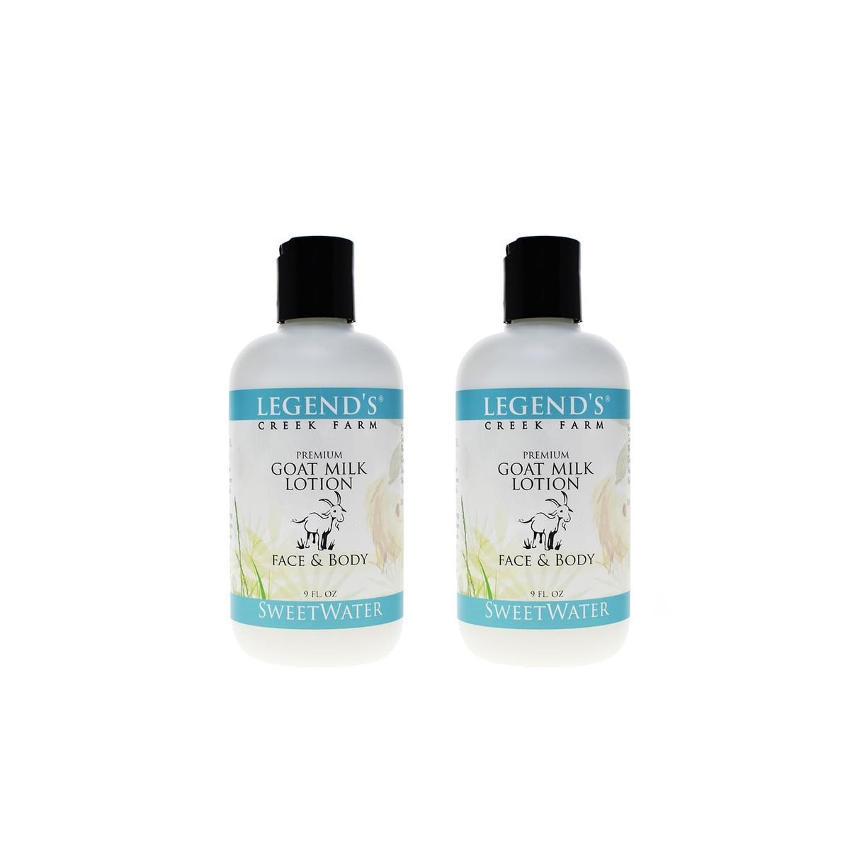 Legend'S Creek Goat Milk Lotion - Moisturizing Body & Face Cream, 9 Oz, 2-Pack, Handmade In Usa