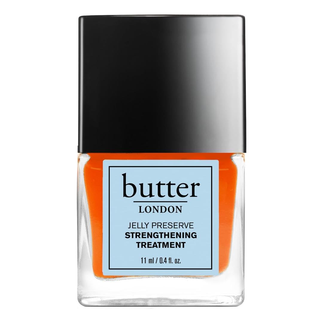 butter LONDON Nail Strengthener, Jelly Preserve (Strawberry Rhubarb) 0.4 Fl Oz - Nourishes Nails