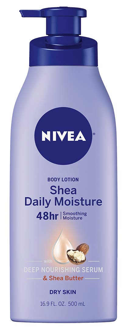 Nivea Shea Butter Body Lotion For Dry Skin, 16.9 Fl Oz Moisturizing Pump Bottle