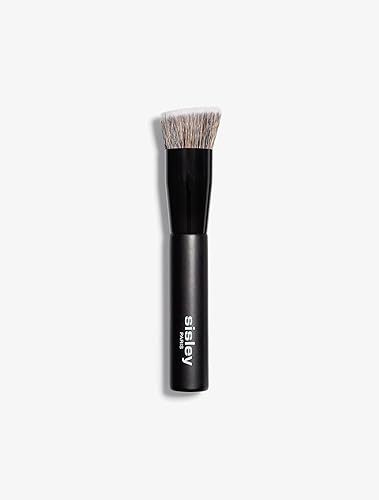 Sisley Paris Foundation Brush - Black Nylon & Aluminum Makeup Tool For Flawless Application