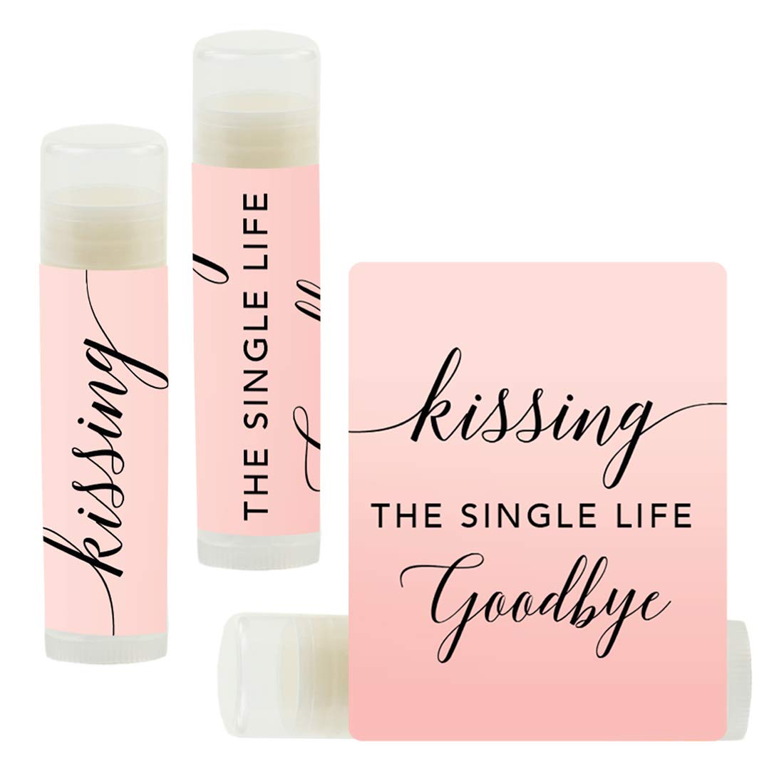 Andaz Press Blush Pink Rose Lip Balm Favors, 12-Pack Bridal Shower Engagement Party