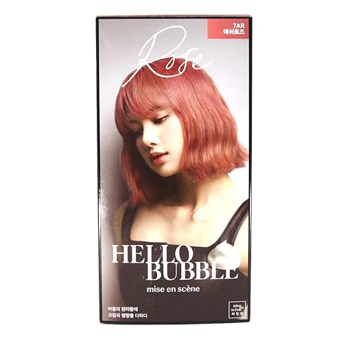 Zeesoon Korean Hello Bubble Hair Color Kit - Vivid Ash Rose, 8.11 Fl Oz, Protective Ampoule