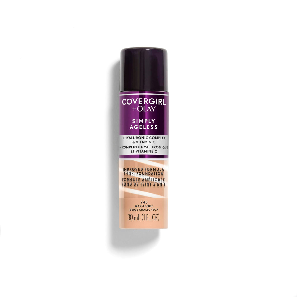 Covergirl Simply Ageless 3-In-1 Liquid Foundation, Matte Finish, Warm Beige, 1 Fl Oz