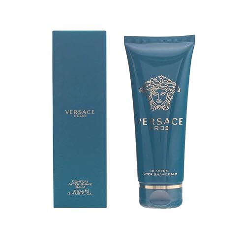 Versace Eros Aftershave Balm, Fresh Scent, 3.4 Fl Oz - Luxurious Men’S Grooming Essential