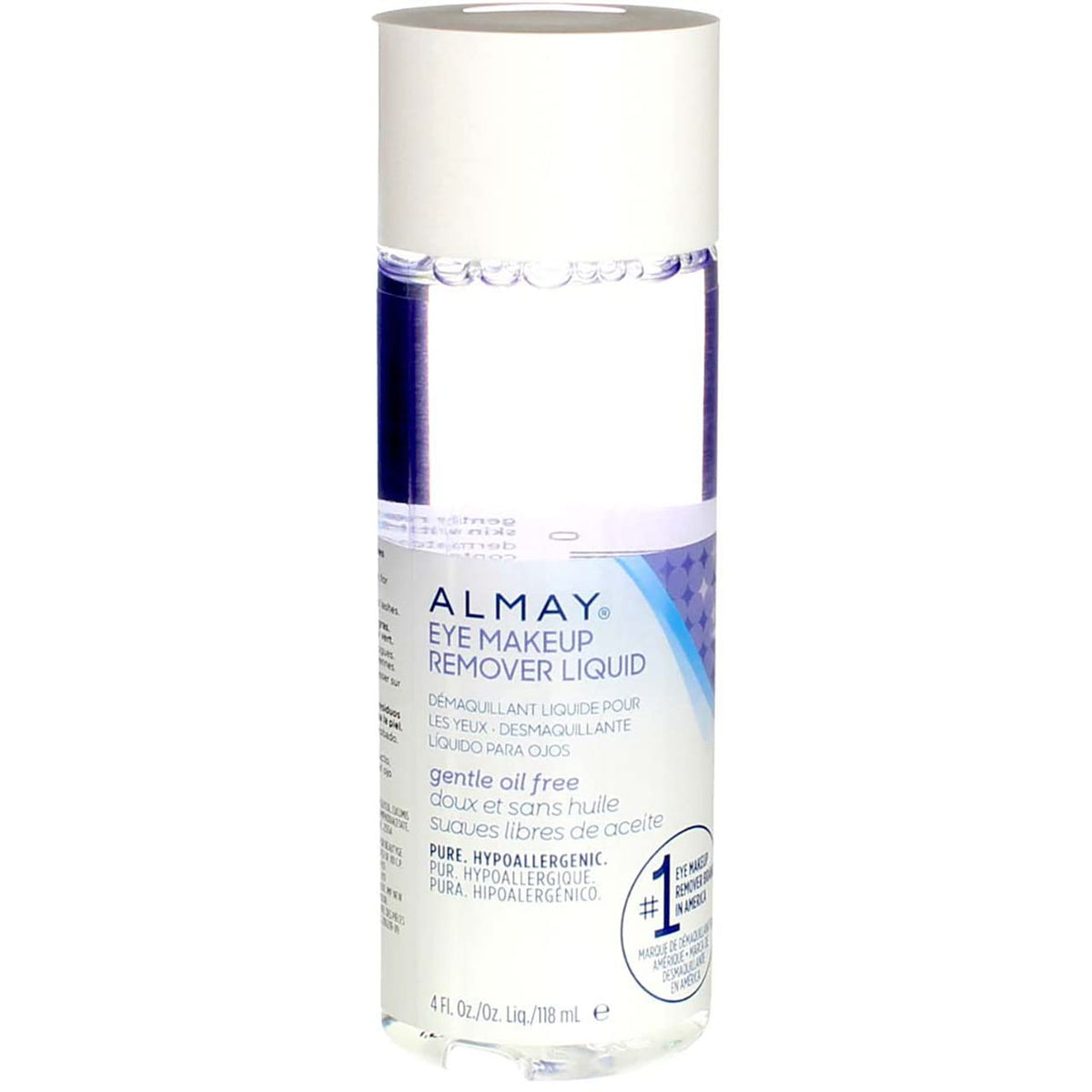 Almay Oil-Free Eye Makeup Remover Liquid, 4 Fl Oz, Pack Of 7 - Gentle & Effective Cleanser