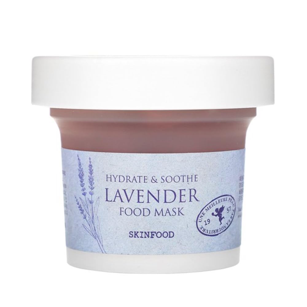 Skinfood Lavender Food Mask 120G – Hydrating Gel Wash-Off Mask For Sensitive Skin, Natural Therapy