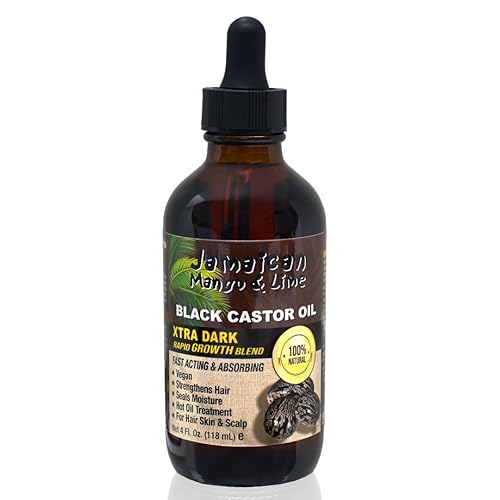 Jamaican Mango & Lime Xtra Dark Black Castor Oil 4 Oz - Nourishing Hair & Skin Care