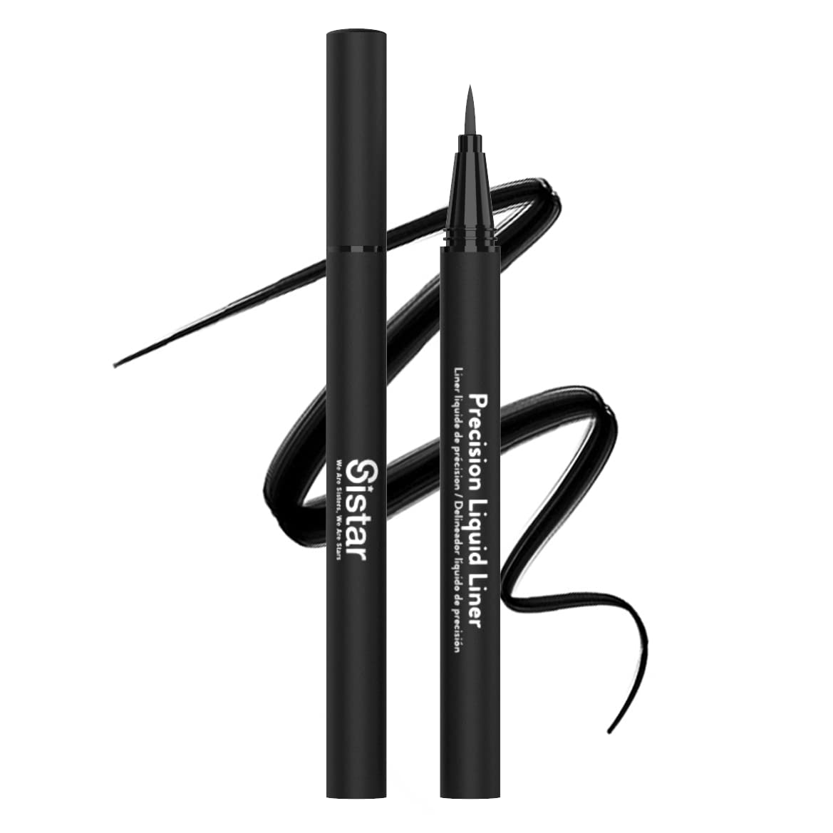 Sistar Ultra Black Waterproof Eyeliner Pen - Eye Contour Precision Liquid Liner (2 Pack)