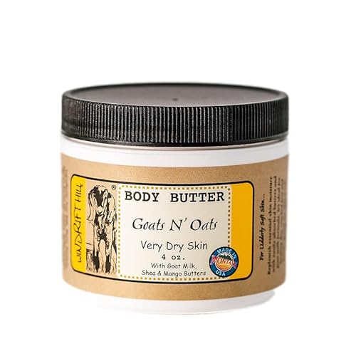 Windrift Hill Body Butter, Goats N' Oats Almond, 4 Oz - Moisturizing For Very Dry Skin, Pack Of