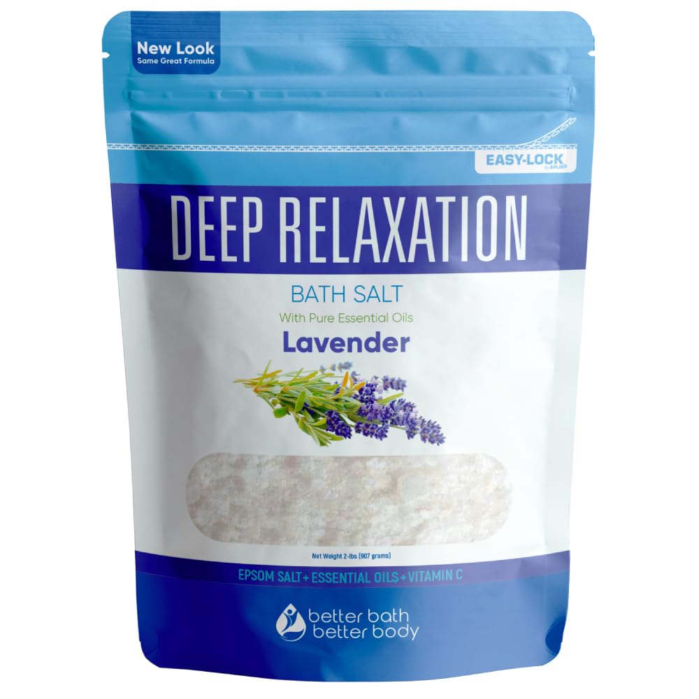 Better Bath Better Body Deep Relaxation Bath Salt 32Oz Epsom Salt With Lavender & Vitamin C