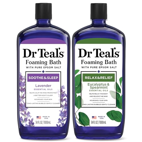 Dr Teal'S Lavender Epsom Salt Foaming Bath, 34 Fl Oz (Pack Of 2) - Relaxing Spa Experience