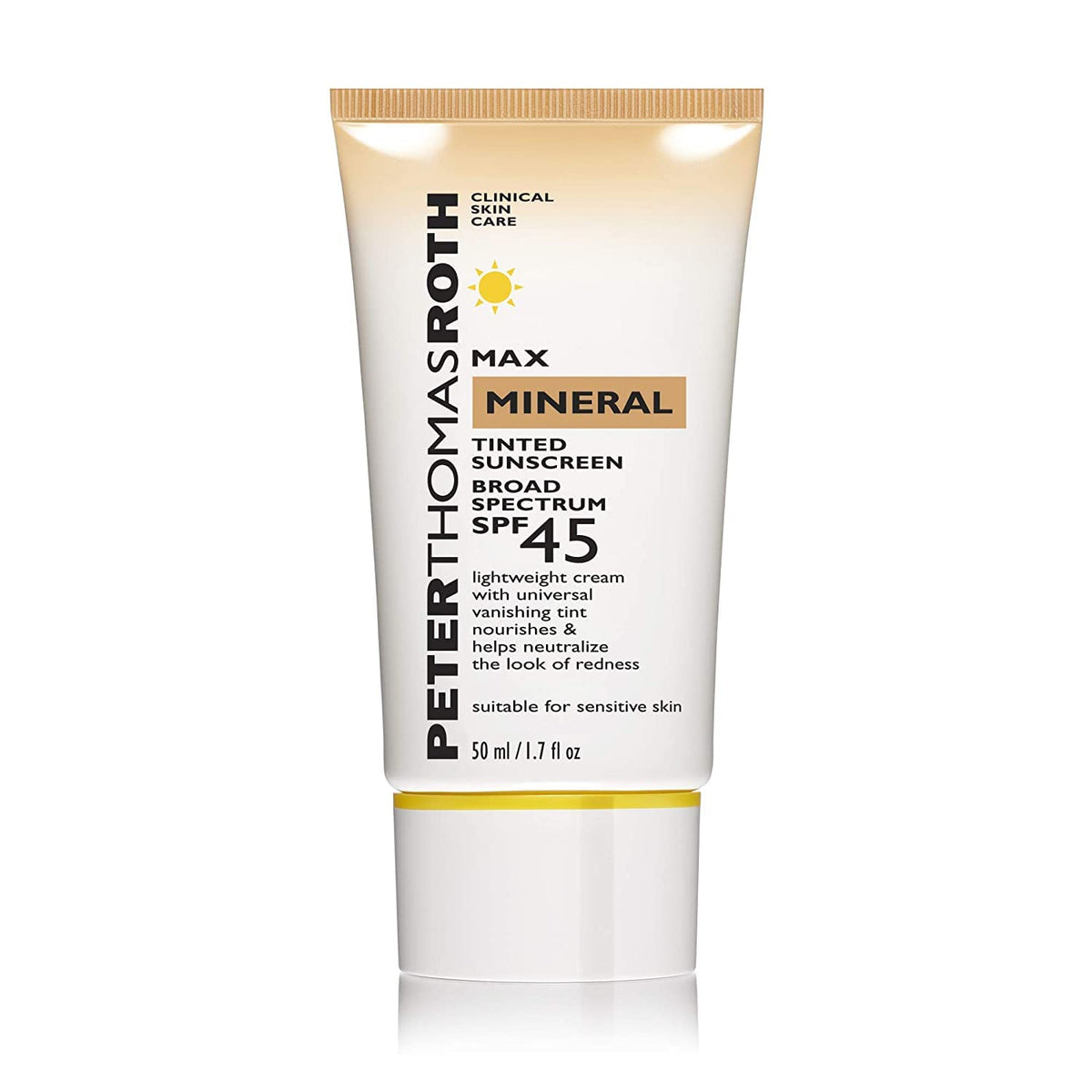 Peter Thomas Roth Max Mineral Tinted Sunscreen Spf 45, Water-Resistant, 1.7 Fl Oz