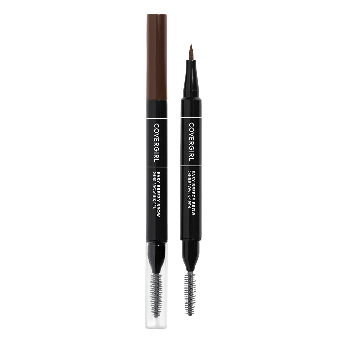 Covergirl Easy Breezy Brow Ink Pen - Rich Brown, 24Hr, Water-Resistant, Dual Applicator